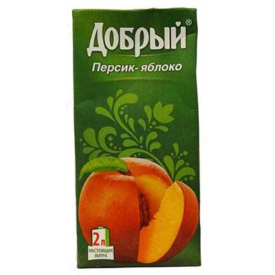 Сок Добрый персик-яблоко 2 л.