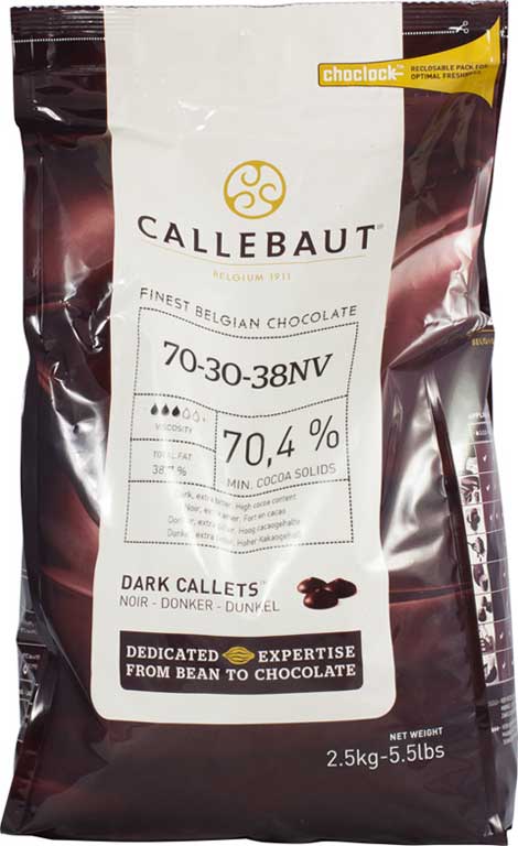 Шоколад Галлебаут 70,4%, 2,5 кг.
