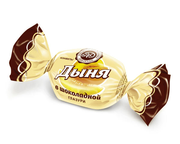 Конфеты Дыня в бело-темном шоколаде МКЛ
