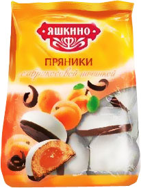 Пряники с абрикосовой начинкой, 350 г., Яшкино