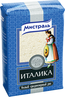Рис Италика белый среднезерный Мистраль 1 кг.