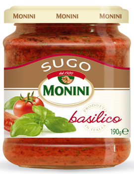 Соус томатный с базиликом 190 г., Monini