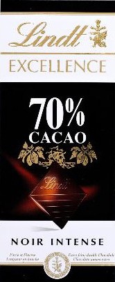 Шоколад Линдт Экселланс 70% какао, 100 г.