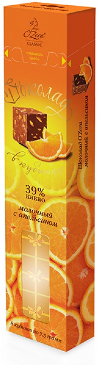Шоколад Озера Етре молочный Апельсин, 60 г.