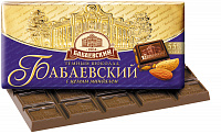Шоколад горький с миндалем Бабаевский, 100 г.