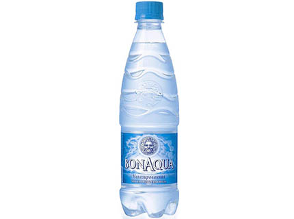 Вода минеральная BonAqua (Бон Аква) с газом (пластик) 0.5 л.