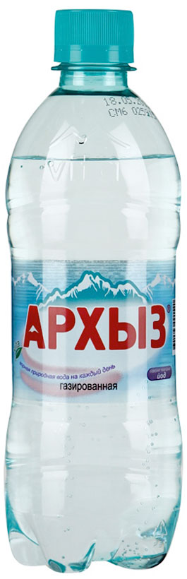 Вода минеральная Архыз с газом (пластик) 0.5 л.