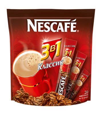 Кофе Nescafe 3 в 1 Classic, 16 г. 
