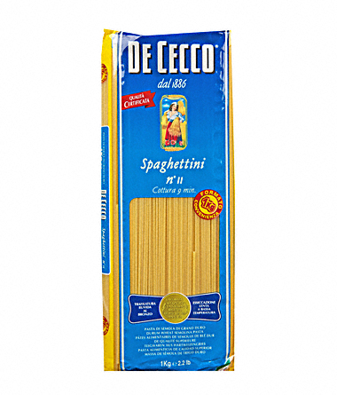 Макароны Де Чекко спагетти №11 1 кг.