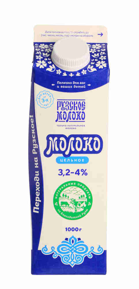 Молоко Рузское 3,2 %, 1 л.