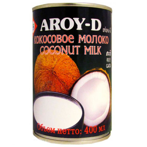 Молоко кокосовое AROY-D 60% 400 мл.