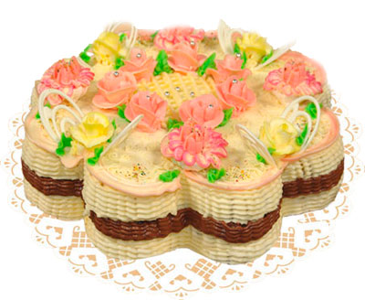 Торт нежность (бисквитный торт), 2 кг., Добрынинский