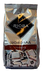 Шоколадные плитки 51% какао Rioba, 5 г.