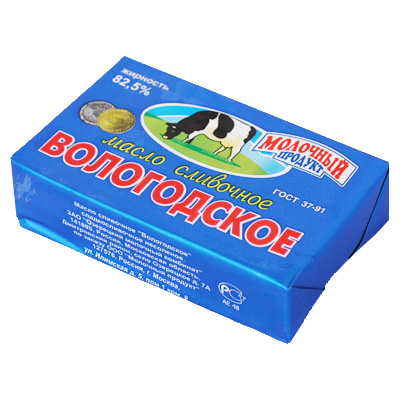 Купить Масло сливочное Вологодское из Вологды 82.5% 180 г. с доставкой на дом - цена 338.00 руб.