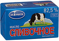 Масло сливочное ЭкоМилк 82,5 % 450 г.