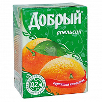 Сок Добрый апельсин 0.2 мл.