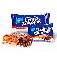 Печенье Супер контик в шоколадной глазури, 100 г.