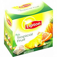 Чай Lipton Tropical Fruit с грейпфрутом, ананасом (пирамидки), 20*2 г.