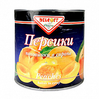 Персик консервированные (половинки), Delcoff 850 мл. ж/б